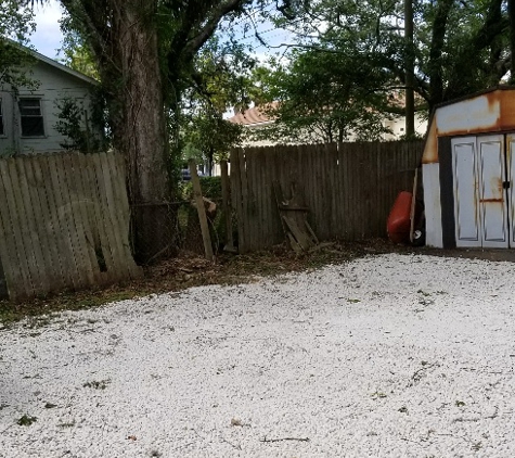 Greenwise Tree Services - Jacksonville, FL. tree through fence after