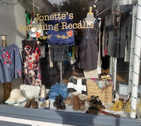 Jonette's Ravishing Recalls - Rockland, ME. Favorite designers hanging at Ravishing Recalls