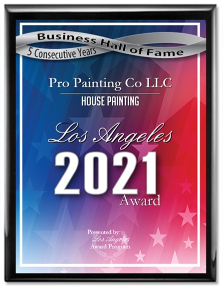 Pro Painting Co - Los Angeles, CA. Award To The Best Painting Company