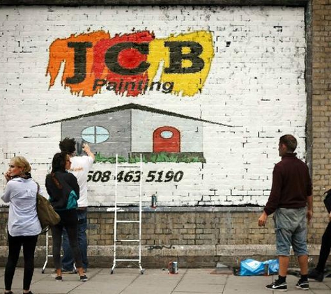 Jcb Painting - Norton, MA. Jcb Painting logo on brick wall