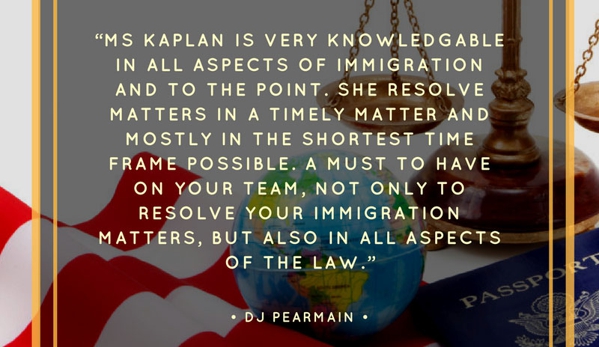 Law Offices of Connie Kaplan, P.A. - Fort Lauderdale, FL. Immigration Law Firm Client Testimonial