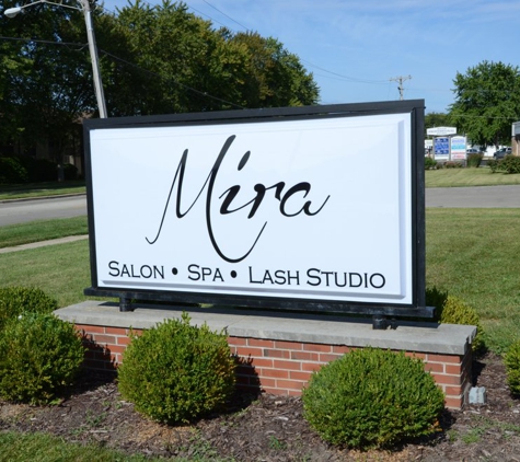Mira Salon and Spa - Dekalb, IL. Road Sign
