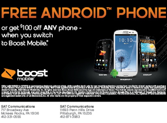 Boost Mobile Sat Comn - Mc Kees Rocks, PA