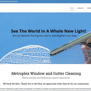 Metroplex Window And Gutter Cleaning - Plano, TX. Web SIte
