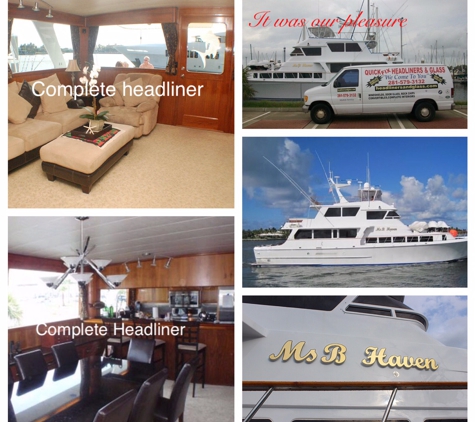 Quick Fix Headliners & Glass, LLC - Houston, TX. Yacht/Marine Upholstery