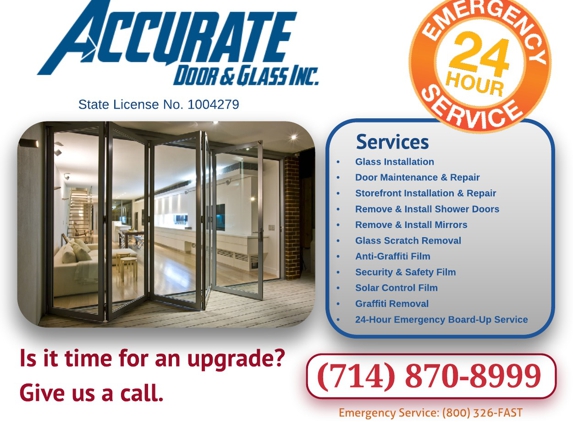 Accurate Door & Glass Inc. - Fullerton, CA