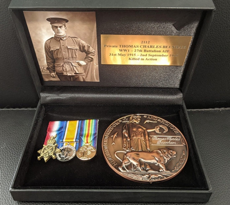Buck Tania Medals and Frames - Flagstaff Hill, SA