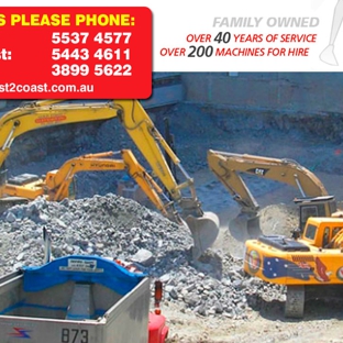 Coast 2 Coast Earthmoving - Riverview, QLD. The largest earthmoving fleet in south east QLD.