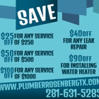 Plumber Rosenberg TX