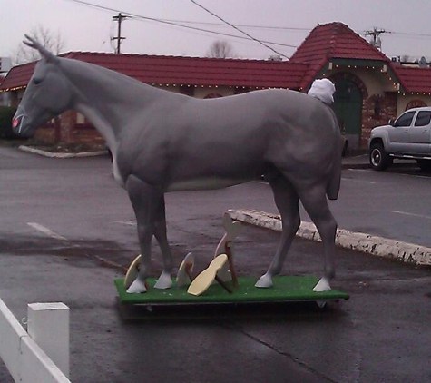 Bothell Feed Center - Bothell, WA. This is a photo of the Bothell Feed Center's horse mascot, all dressed up for Easter.