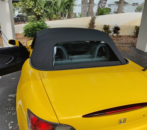 Mobile Auto Tops and Headliners - Daytona Beach, FL. New convertible top honda S2000 done by Brad