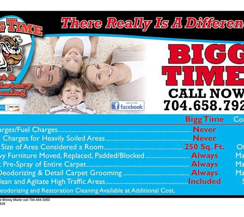 Bigg Time Carpet & Upholstery Cleaning - Mooresville, NC