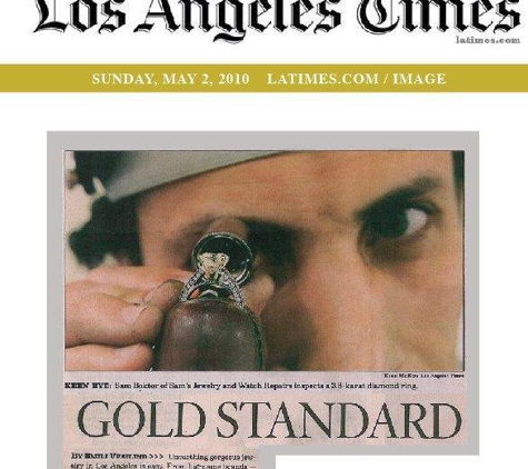 Sam's Jewelry & Watch Repairs - Los Angeles, CA. LA Times.. may2,2010