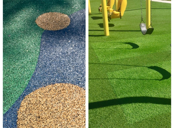 Alpha Playgrounds INC. - davie, FL. Rubber Surfacing and Artificial Grass Turf for playground area