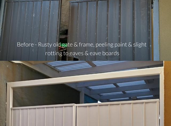 Ryan Painting Pty Ltd. Gate before & after