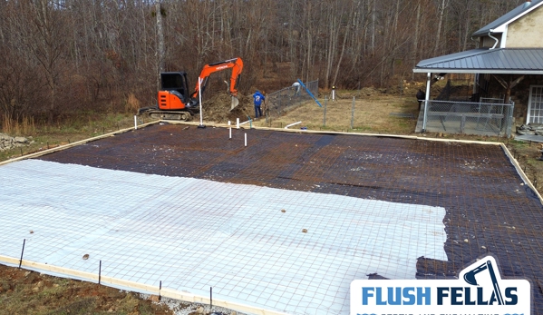 Flush Fellas Septic and Excavating - Georgia - Ringgold, GA. new construction septic system installation & concrete pad installation