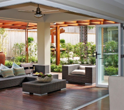 Bradnam's Windows & Doors - Boondall, QLD. White Aluminium Corner Bi-Fold Door