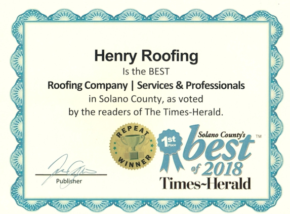 Henry Roofing - Vallejo, CA