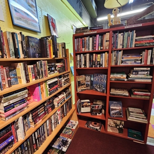 Joy of Books - Hendersonville, NC. Bill Lewis of Vero Beach, Florida, checking out the Joy of Books while visiting Hendersonville, North Carolina.