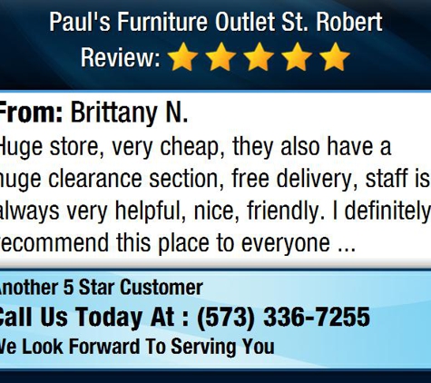 Paul's Furniture Outlet - Saint Robert, MO