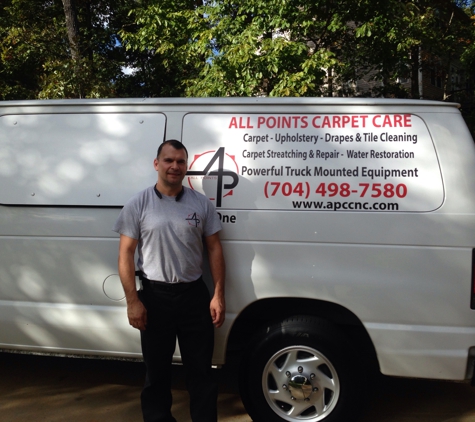 All Points Carpet Care - Mooresville, NC. Owner Tony Solis next to one of our well equipped van.