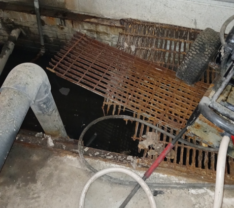 Premier Truck & RV Wash - Monroe, MI. rotted grating and filthy bacteria laden water