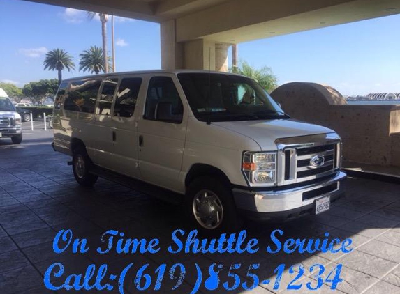 On Time Shuttle Ride Service - San Diego, CA. Airport Shuttle Service 
10 passenger Seating Capacity,