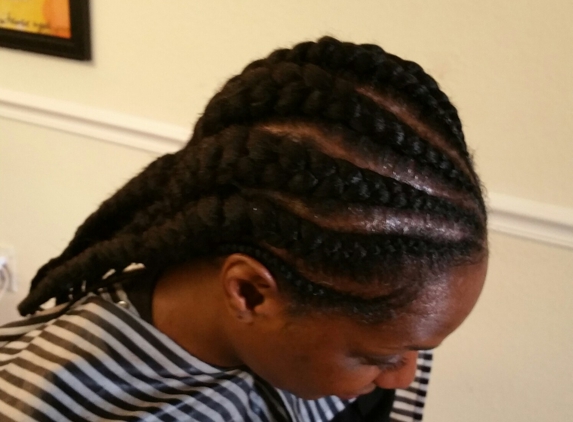 African home and mobile braiding - Pooler, GA. Jumbo conrows 