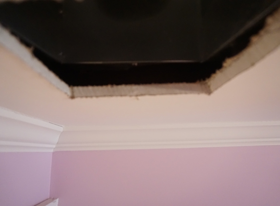 Quality Heating & Cooling - Staten Island, NY. space between ceiling and vent. Air going into the attic