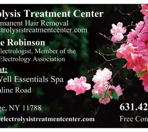 Electrolysis Treatment Center ~ Michelle Robinson - Lake Grove, NY. Hauppauge Business Card