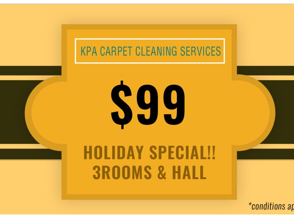 KPA Carpet Cleaning Services - Oklahoma City, OK. HOLIDAY SPECIAL!!
3 ROOMS & HALL @ $99