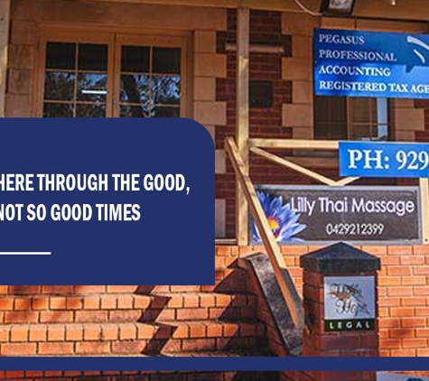 Pegasus Professional Accounting - Mundaring, WA. We are there through the good, and the not so good times.