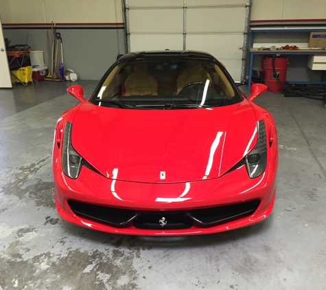 Cherry Auto Salon Inc - Campbell, CA. This Ferrari Italia carried it's shine to next level with Ceramic Pro 9h coating. 