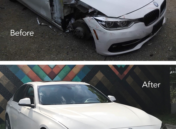 Magic Touch - Miami, FL. BMW 330i xDrive Before and After Auto Collision Repair