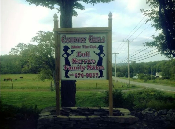 Country Girls Salon - Newfoundland, PA. Salon sign out front :)