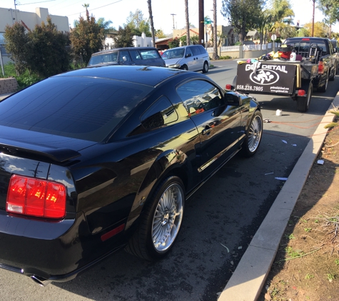 Got Detail - San Diego, CA. Mustang Roush got detailed with the works! Clay bar removing all contaminants and swirl marks, applie a paint sealant, engine bay steamed