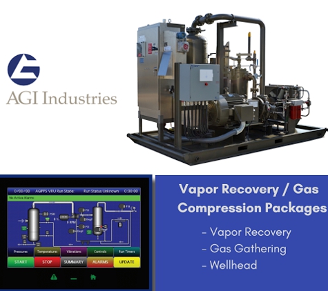 AGI Industries, Inc. - Lafayette, LA. Vapor Recovery / Gas Compression Packages - Lafayette LA, Franklin LA, Morgan City LA, Crowley LA, Opelousas LA, Abbeville LA, Alexandria LA