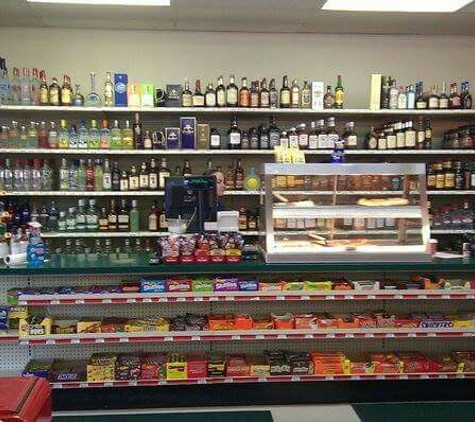 G & D Pizza - Cadillac, MI. They are a full party store. Beer, wine, liquor and mixes.