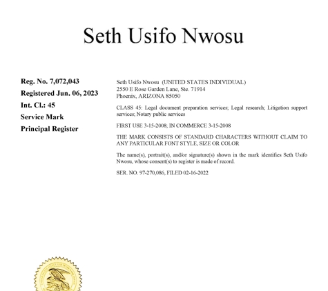 Seth Usifo Nwosu® Incorporated - Los Angeles, CA