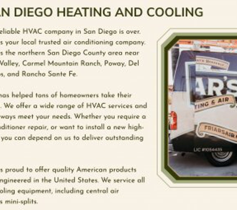 Friar's Plumbing Heating & Air - San Diego, CA