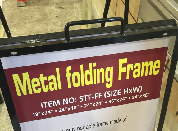 Signs Awnings vehicle wraps - Elizabeth, NJ. A FRAME SIGN