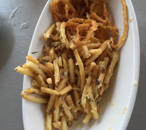 The Counter - Los Angeles, CA. Fries and crispy onion rings