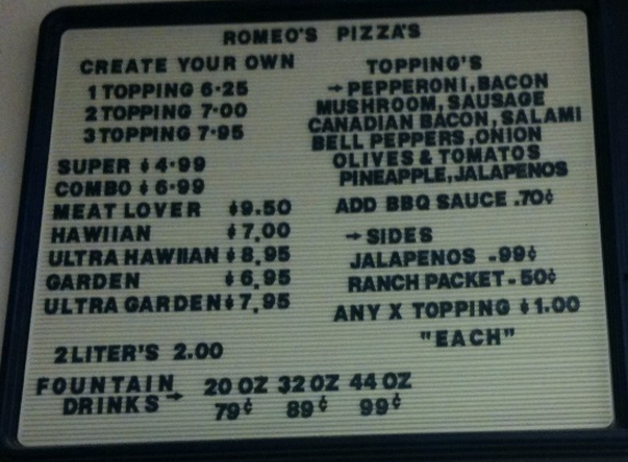 Romeo's Pizza & Subs - Sanger, CA. pizza's