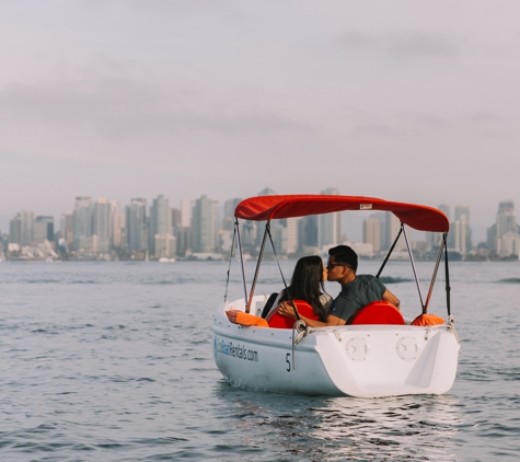 Eco Boat Rentals - San Diego, CA. You can bring your picnic baskets to have snacks while enjoying the spectacular views of San Diego Downtown on a pedal boat