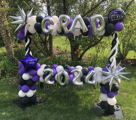 Awesome Balloon Decoration and Letters on the Lawn - Orland Hills, IL