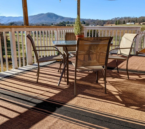 Bed and Breakfast at Asheville Farm - Leicester, NC. mountain views from BACK deck