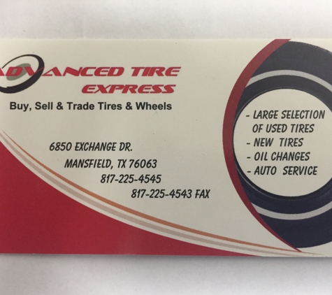 Advanced Tire & Auto Express - Mansfield, TX. Come see us !