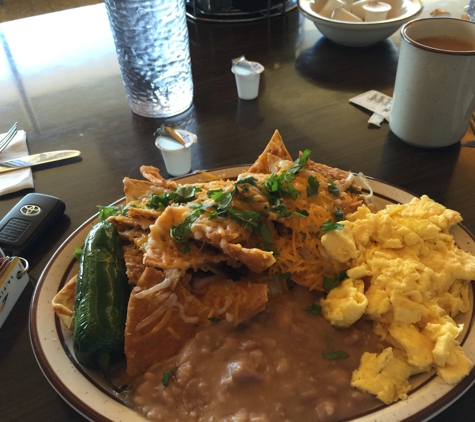 Bob's Big Boy Broiler - Downey, CA. Their chilaquiles are awesome!!