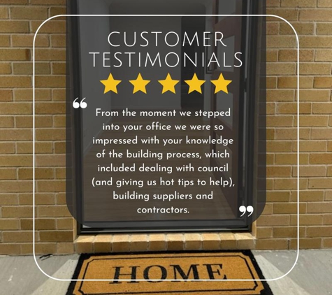 CMC Quality Construction - Killawarra, NSW. "So impressed with your knowledge of the building process"