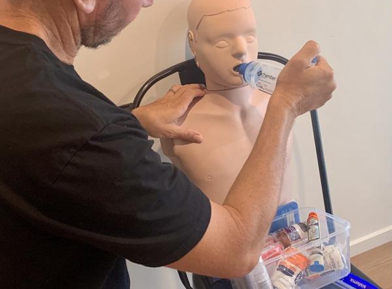 Salt Training Academy - Thrumster, NSW. Brent demonstrating Asthma Relief